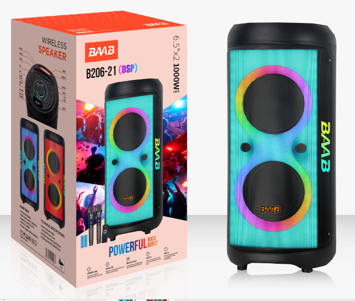 B206-21 NDR Partyspeaker outdoor BAAB brand speaker B206-21 2*6.5inch 60W NDR AUDIO NDR SPEAKER - Image 1