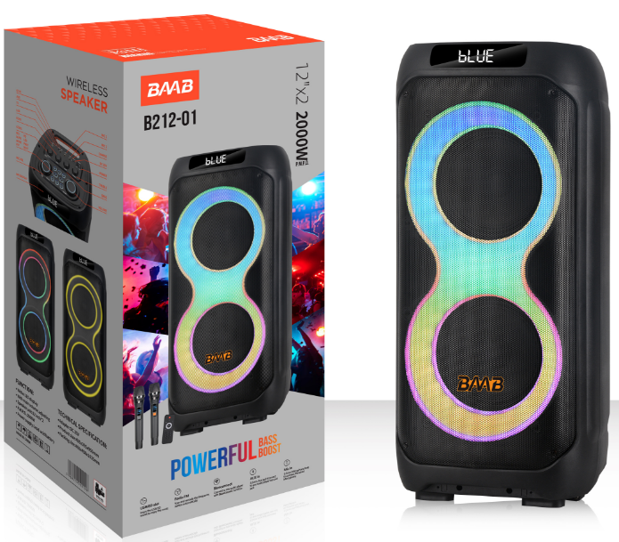 B212-01 NDR Partyspeaker outdoor BAAB brand speaker B212-01 2*12 inch 60W NDR AUDIO NDR SPEAKER - Image 1