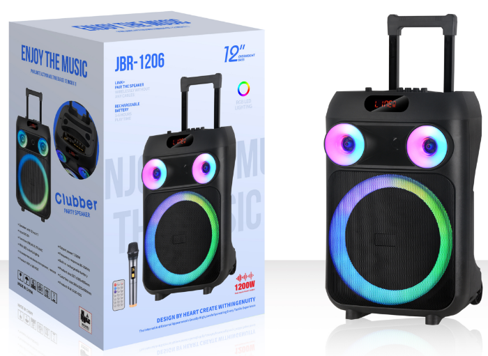 JBR-1206 12“ NDR Partyspeaker outdoor speaker with pull rod brand JBR-1206 12 inch 20W NDR AUDIO NDR SPEAKER - Image 1