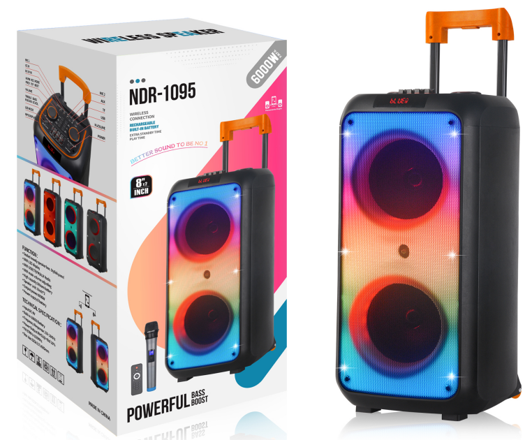 NDR-1095 NDR Partyspeaker outdoor NDR-1095 2*8inch 40W NDR AUDIO NDR SPEAEKER - Image 1