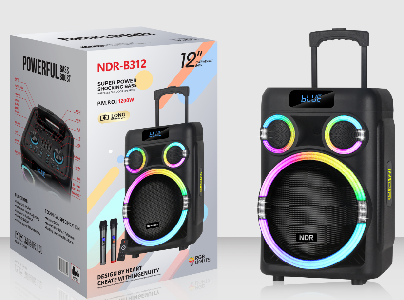 NDR-B312 NDR Partyspeaker NDR-B312 12 inch 50w NDR AUDIO NDR SPEAKER - Image 1